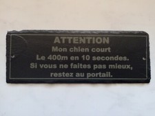 Panneau plaque chien méchant