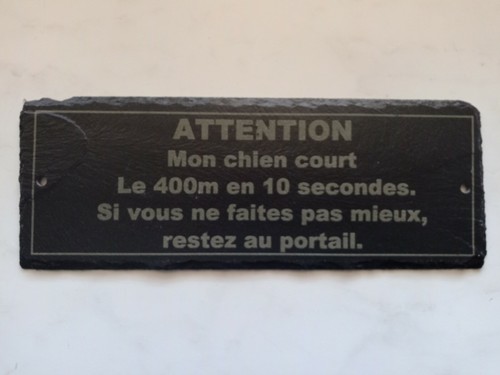 Panneau plaque chien - , méchant