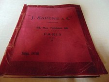 Catalogue ancien  J SAPENE &