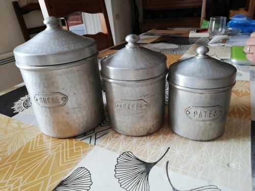 Ancien pot épices alu - pot, en