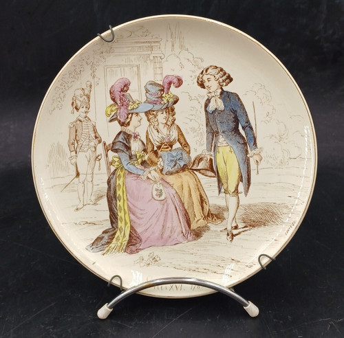 Assiette parlante faïence