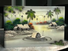 Tableau laqué coquille d'oeuf