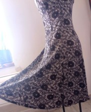 Robe vintage année 60 coton polyamide T38-40 grise noire