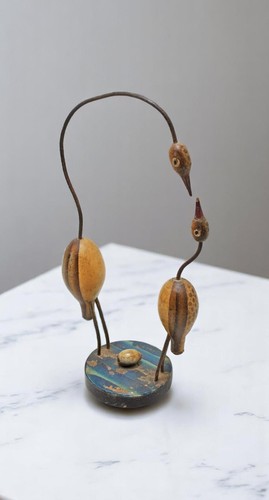 Figurine oiseau bois - en,