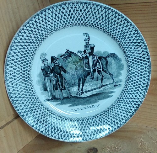 Assiette militaria xixe creil - assiette, xixe,