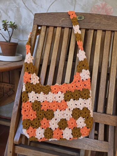 Sac crocheté fleur - sac,