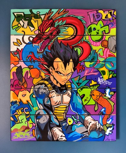 Tableau street art sur - , bois