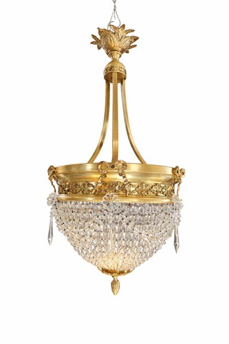 Lustre corbeille french - corbeille, en