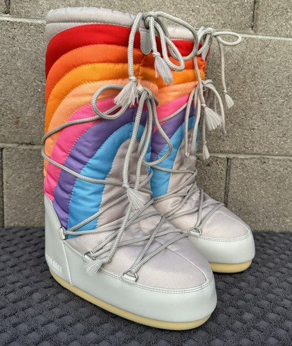 Moon boot icon rainbow snow - icon,