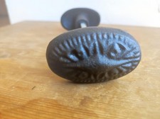 Poignée Bouton double en fonte noir pour portail