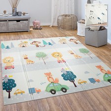 Tapis De Jeux Tapis Bébé Enfants Tapis Pliable Lavable Réversible Motif Animal