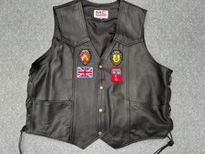Gilet moto cuir vintage biker