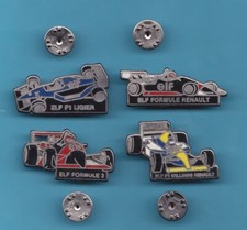 RARE LOT DE 4 PIN'S AUTOMOBILE F1 ELF LIGIER WILLIAMS RENAULT FORMULE 3 ++++++++