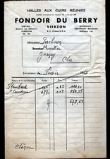 VIERZON (18) USINE / HALLES AUX CUIRS REUNIS "FONDOIR DU BERRY" en 1964