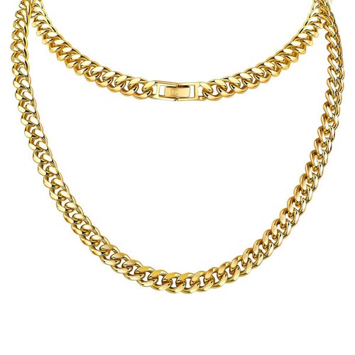 Chaîne plaqué collier - or,