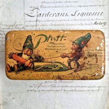 Boîte publicitaire « Gnomes et machine à coudre – Pfaff »