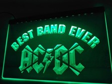 Panneau lumineux néon ACDC AC/DC Best Band Ever LED pour musique bar à bière ...