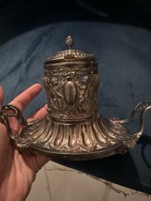 Rare Moutardier Argent Massif XVIIIeme / Décor aux Putti - FERMIERS GÉNÉRAUX