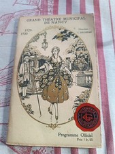 Programme Grand Théâtre Municipal De Nancy 1929/30 Pub Bières Commerce Voiture 