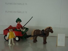 PLAYMOBIL vintage city life country enfants calèche poney set 3583 de 1983 #2
