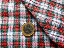Tissu gauffré tartan pour enfants sages en coton 100 x 70 cm 