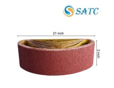 SATC 10 bandes abrasives 75x533 mm ponceuse à bande bande abrasive papier...