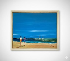 Tableau Huile sur Toile Plage