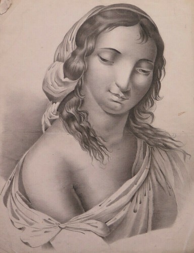 Dessin ancienne portrait - ancienne,
