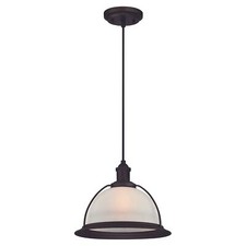 Lustre Plafonnier Lampe suspendue Westinghouse RETRO 30 cm Bronze et Verre Opale