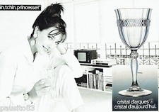 PUBLICITE ADVERTISING 086  1984  Cristal d'Arques  (2p) verre Annecy