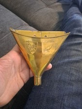 Entonnoir Ancien Cuivre Marquage Publicitaire ASF Armoirie Art Populaire 