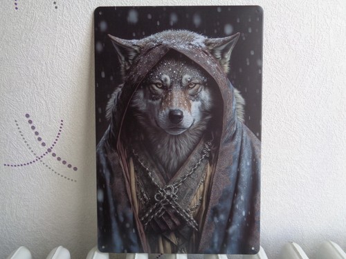 Tole metal loup chien - chien, 20