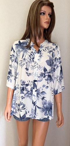 Blouse chemise blanche - , bleue