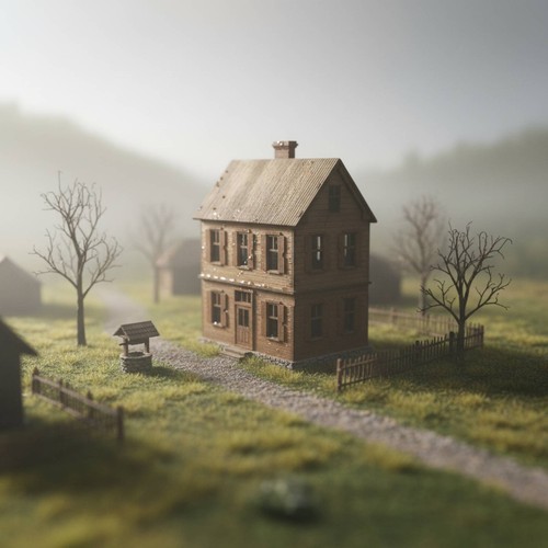 Maquette maison bois 72 - maquette, en