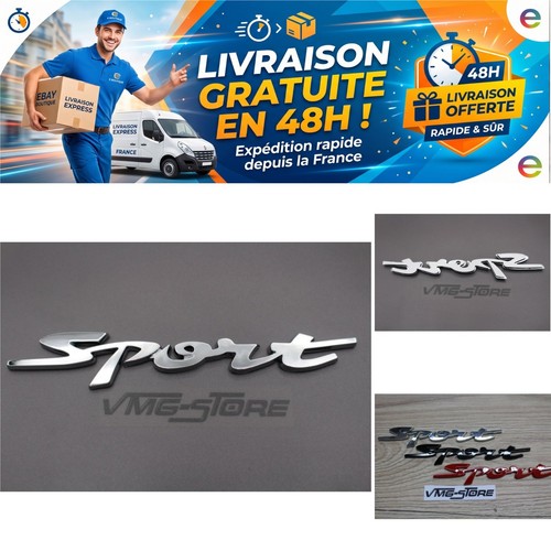 Emblème sport chrome - emblème,
