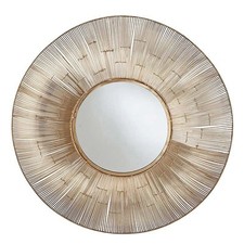 Miroir mural aluminium doré