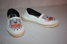 KENZO Espadrilles  Sneakers Toile Blanche T 38 BON ETAT