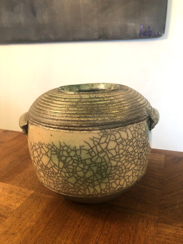Rare superbe vase raku - !!!,