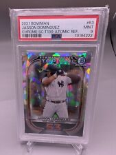 Jasson Dominguez 2021 Bowman Top 100 Atomic Refractor Card PSA 9