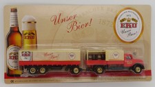 GRELL HO 1/87 TRUCK TRAILER CAMION MAGIRUS SIRIUS BIERE EKU + FUTS IN BOX
