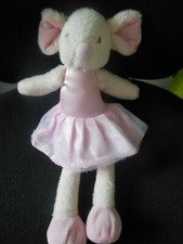 489/ doudou peluche souris en tutu ballerine rose PRIMARK EARLY DAYS 36cm