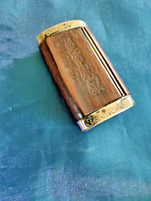 ANCIENNE TABATIERE POUR TABAC A PRISER EN BOIS ET ARGENT
