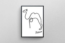 De Picasso Camel Ligne Dessin Affiche Art Exhibition Imprimé En Haut Résolution