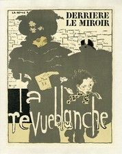"DERRIERE LE MIROIR / LA REVUE BLANCHE " Couverture entoilée Pierre BONNARD 