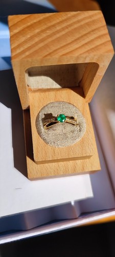Bague solitaire émeraude - bague,