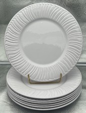 7 GRANDES ASSIETTES DE PRESENTATION FAIENCE BLANCHE DE GIEN D 32,5cm