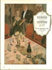 Publicité ancienne vin Bourgogne Geisweiler & Fils 1948 ou 1949 issue magazine