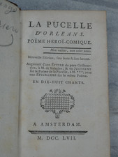 VOLTAIRE LA PUCELLE D'ORLEANS