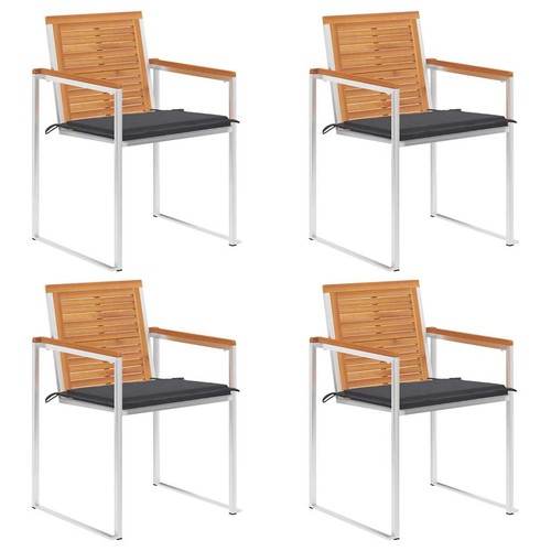 Acacia solide chaises - 2x, de