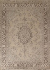 Tapis En Laine Beige Fait Main